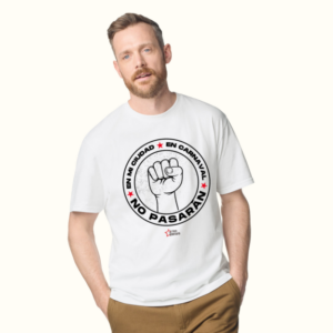 Camiseta «No Pasarán» (Blanca) Coro Libertario